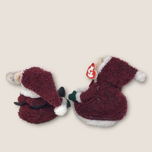 Ty SantaBear & Mrs Santabear 2 SET Beanie Babies 2000 Christmas Decor - Picture 5 of 9